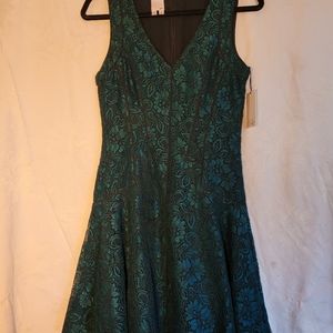 Ali Ra Dark green lace fit and flare dress size 2